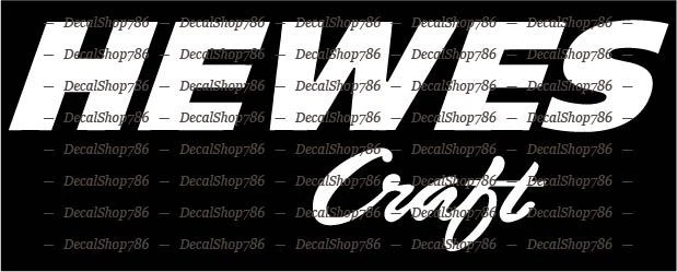 Hewes Craft Boats -Outdoor Sports- Vinyl Die-Cut Peel N' Stick Decals & Stickers