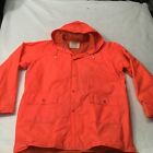 US Rain Jacket  pvc quilted large neon orange pink  Lined