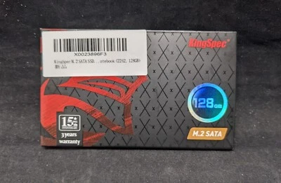 Kingspec 128GB M.2 SATA SSD 2242 NGFF Built-In Solid-State Drive Sata III 6Gb/S - Image 1 of 2