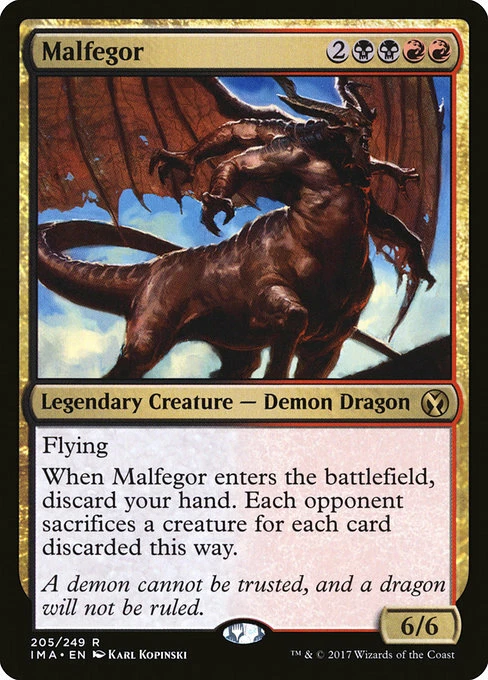 1x Malfegor Foil NM Pack Fresh English Iconic Masters MTG Magic - Image 1 of 1