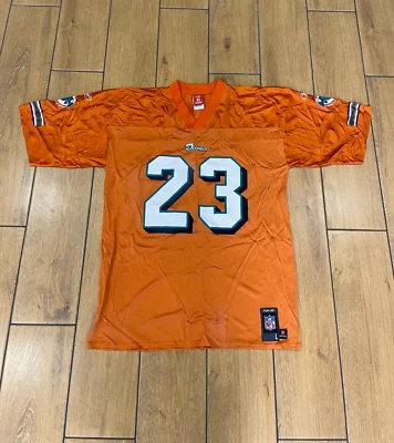 Miami Dolphins Ronnie Brown 球衣 足球衬衫 NFL 锐步男式 L 码 — 第 1/4 张图片