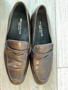 DONALD PLINER BRAUNE HALBSCHUHE GRÖSSE 11 HERGESTELLT IN ITALIEN  - Bild 1 von 5