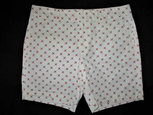 Tommy Hilfiger Shorts Damen Größe 6 weiß, rot & blau bedruckt Khakis - Bild 1 von 3