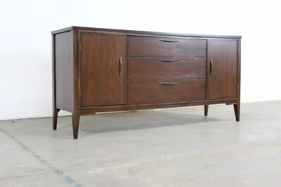 Mid Century Modern Walnut 2 Door Credenza/Sideboard by Broyhill - Image 1 of 4