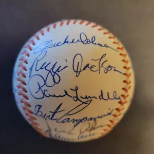 Oakland A's 1968 squadra firmata baseball 21 firme Reggie Jackon - Catfish - Foto 1 di 10