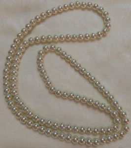 Long 32 inch Faux Pearl Necklace - Picture 1 of 2