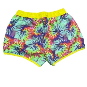 OP Girls Athletic Sport Swim Shorts Tye-Dye Yellow Size XL 14-16 - Picture 1 of 7