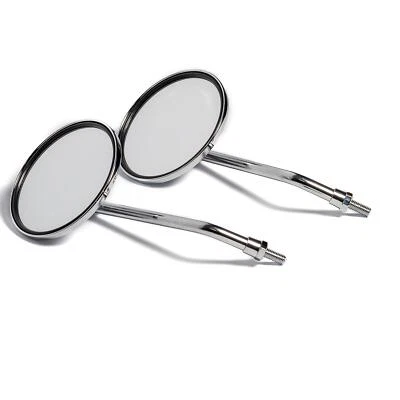 10mm Universal Motorcycle Moped Mirrors - Chrome - Image 1 of 3