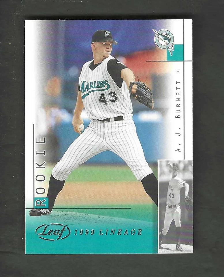 A.J. BURNETT 2002 LEAF LINEAGE 99 #25 FLORIDA MARLINS - Image 1 of 1