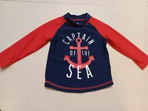Simple Joys Carter's Baby Swim Rash Guard 2T Captain Of The Sea Red Blue... - Picture 1 of 4