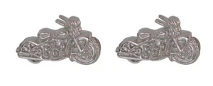 Manschettenknöpfe Motorrad Bike silberfarben glänzend kleinere Ausführung MM0696 - Bild 1 von 4