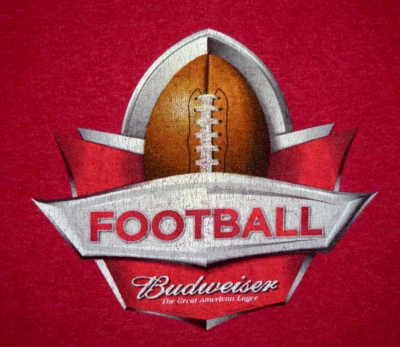 Camiseta Vintage Talla L Años 90 Budweiser Fútbol Timbre Brezo Camisa Roja Foto 1 de 4