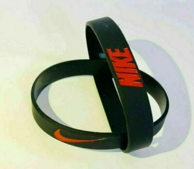 Nike Baller Band Pulsera de Goma de Silicona Negro Rojo AF1 RETRO 5 MEJOR CALIFICADO  Foto 1 de 4