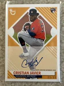 2021 Topps Brooklyn Collection Cristian Javier BKA-CJ Autograph 85/99 Astros - Picture 1 of 2