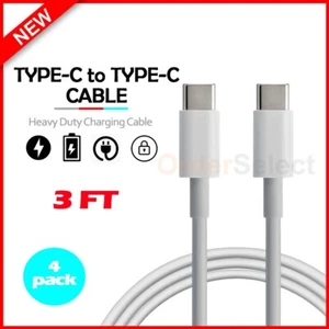 4X For iPhone 15/Samsung USB-C to USB-C cable fast charger C-type charging Cord - Picture 1 of 6
