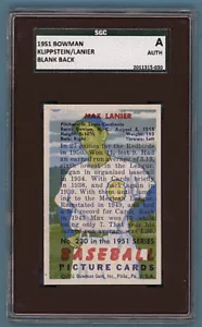 1951 Bowman Klippstein/Lanier dorso nero - SGC autentico! - Foto 1 di 1