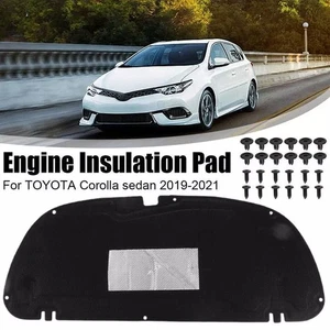 For Toyota Corolla 2019 2021 Bonnet Car Sound Cotton Thermal Insulation PadBlack - Picture 1 of 5
