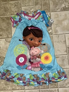 Met Disney Store Doc Mcstuffins Pajamas Night Given Night Shirt Size 5/6 Girls - Picture 1 of 2
