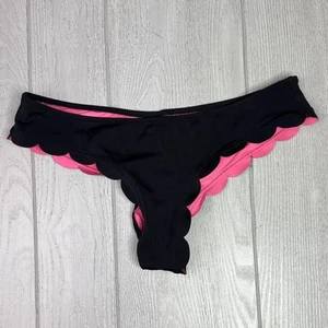 Small Swim bottom, black scalloped, PINK Victoria’s Secret - Picture 1 of 6