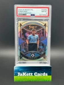 2024-25 Panini Select EPL - Swatch Ruben Dias #SWRD MEM PSA 8 - Manchester City - Imagen 1 de 3