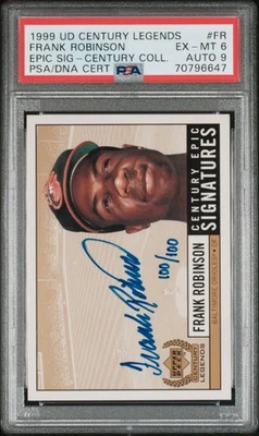 UD Century Legends Epic Signatures 1999 Frank Robinson autógrafo automático/100 PSA 6 Foto 1 de 2
