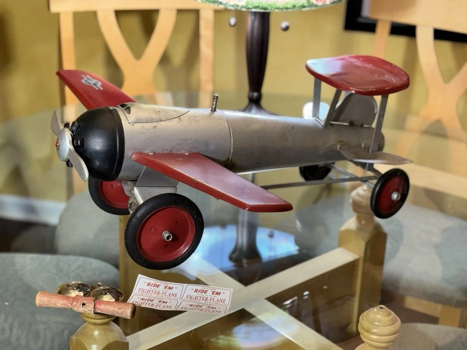 Keystone 1953 "RIDE 'EM" AVIÓN DE COMBATE/VIAJE EN AVIÓN PARA NIÑOS ¡MUY, MUY RARO!! Foto 1 de 4