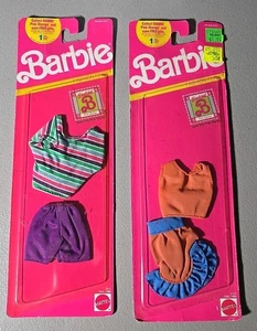 (x2) Vintage 1990 Barbie Fashion Finds Outfits ~ Brandneu 2613 & 2723 - Bild 1 von 2