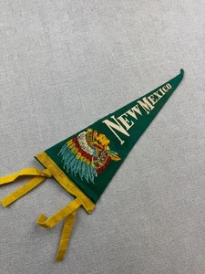 Vintage New Mexico grüner Wimpel Filz 17" Souvenir - Bild 1 von 4