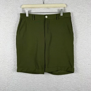 Zara Man olivgrün elegante Shorts Bündchen am Saum lässig Chino Style Gr. 30 - Bild 1 von 8