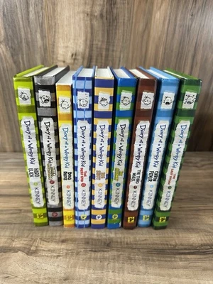 Lot of 9 Diary of a Wimpy Kid Hardcover Books by Jeff Kinney - Image 1 of 4