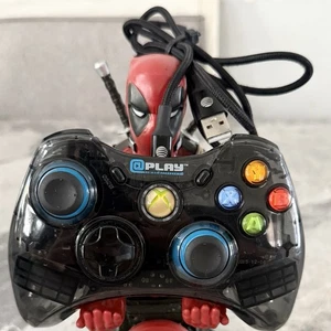 Manette filaire GameStop AtPlay Xbox 360 avec cordon amovible 037-027 noir transparent - Photo 1/5