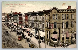 Tarjeta postal South Side Place Newark Ohio OH 1908 oficina de préstamos de Rutledge Bros - Imagen 1 de 3