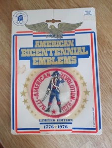 Vintage Bicentennial Emblem American Revolution 1976 Cloth Patch Badge In Packet - Picture 1 of 3