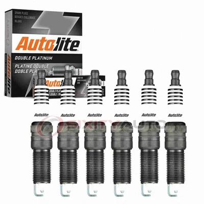 6 pc Autolite Double Platinum Spark Plugs for 2001-2003 Chrysler Voyager xp - Image 1 of 4