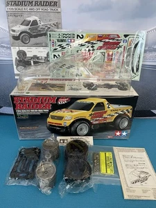 Vintage 1999 Tamiya Stadium Raider Body w/Box Wheels & Tires Decals TL-01 58246 - Picture 1 of 22