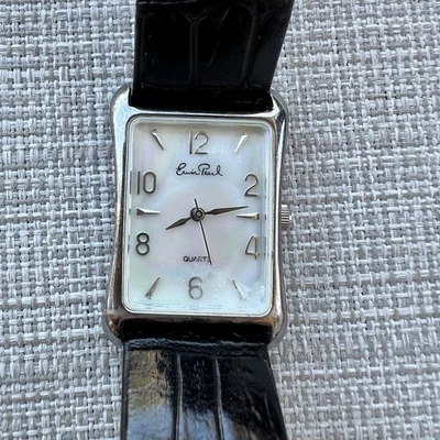Vintage Erwin Pearl Sterling Silver Women’s Watch MOP Dial Rectangle B3155/B - Image 1 of 4