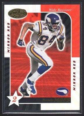 Randy Moss 2000 Leaf Certified Mirror Red #128 - Image 1 of 2
