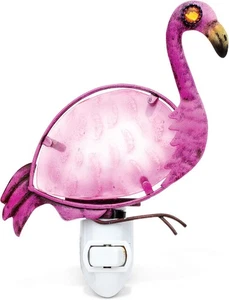 Flamingo Handcraft Art Glass and Metal Decorative Night Light - Picture 1 of 7