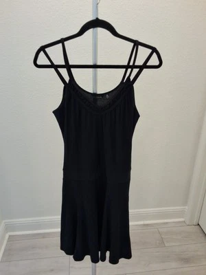Vintage Elizabeth Hurley Breathable Strappy Black Cotton Dress - Image 1 of 4