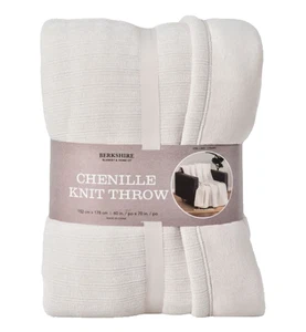 BERKSHIRE CHENILLE KNIT THROW 60" X 70" - Picture 1 of 2