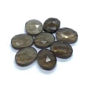 AAA Natural Smoky Quartz Oval Rose Cut Loose Gemstone Assorted All Jewelry - Picture 1 of 8