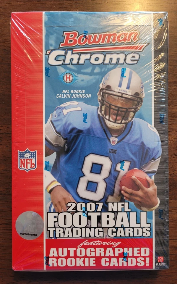 2007 Bowman Chrome Football Hobby Box Adrian Peterson Calvin Johnson SEALED - Image 1 of 4