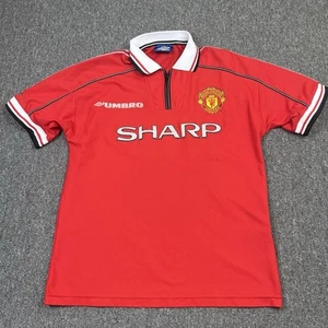 Vintage Manchester United Shirt Mens Medium Home 1998/1999 Football Umbro Sharp - Bild 1 von 22