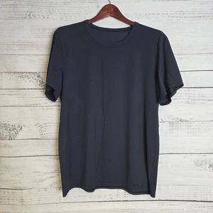 Lululemon Organic Cotton Classic Fit Navy Blue Mens Short Sleeve T-Shirt Large - Picture 1 of 7