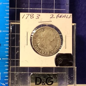 1783 2 Reales Spain Bolivia Carolus III Great Detail Rare In This Condition! - Picture 1 of 4