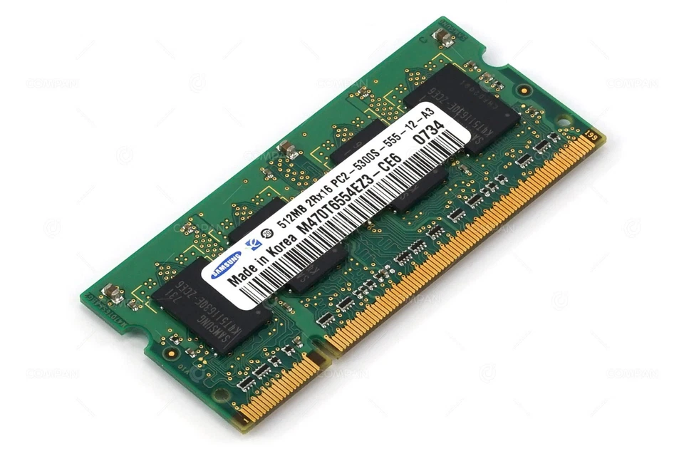 40Y8402 IBM LENOVO MEMORY 512MB 2RX16 PC2 5300S 667MHZ 200 PIN CL5 SODIMM NON EC - Image 1 of 4