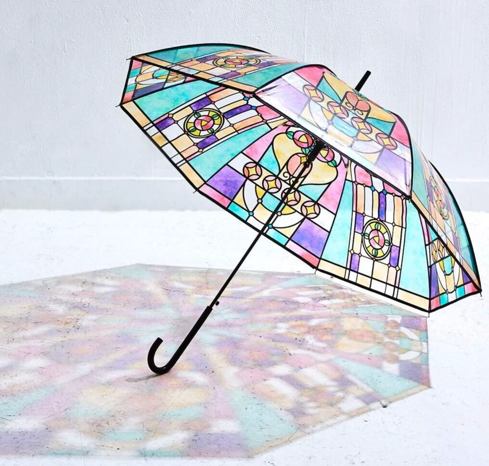 Felissimo You+ More! Paraguas Vidrieras Retro Taisho Romano JAPÓN NUEVO Foto 1 de 4