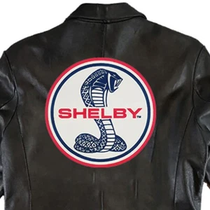 Ford Mustang Shelby Cobra Car Logo Size 9.5"x9.5" Sew Embroidered Iron On Patch - Picture 1 of 11