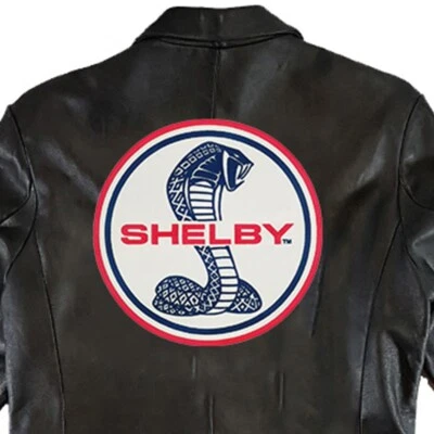 Ford Mustang Shelby Cobra Logo Coche Talla 9.5"x9.5" Coser Bordado Hierro En Parche Foto 1 de 4