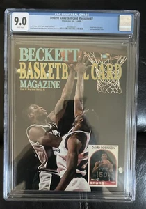 David Robinson 1990 Beckett Basketball Magazine #2 CGC 9.0 VF/NM - Picture 1 of 6